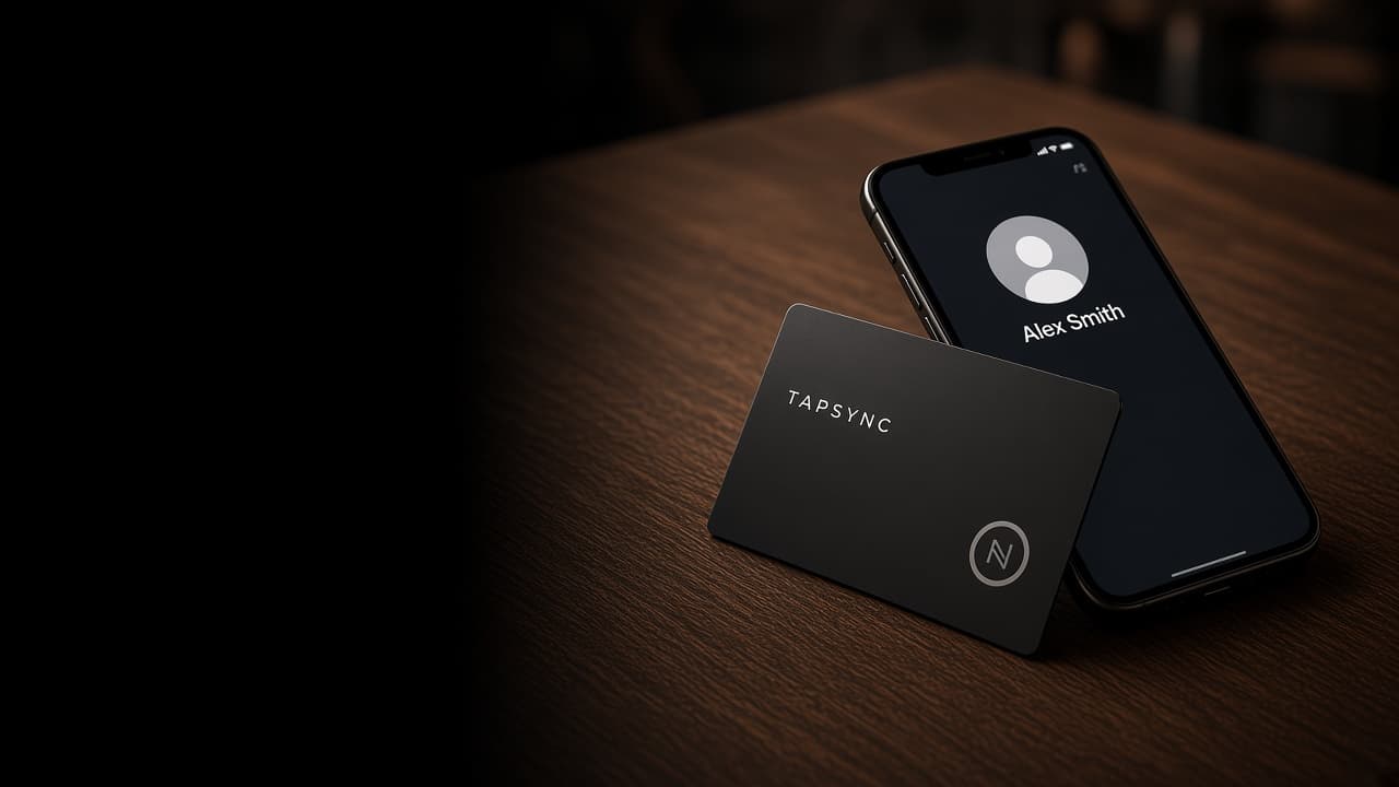 A TAPSYNC card next to a phone